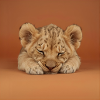 Sleeping cheetah cub