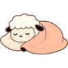 Sleeping Sheep with Pillow – gentle, calm