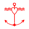 Herzanker Nautik Symbolik Liebe freunde