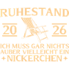 Ruhestand 2026 Muss nix außer Nickerchen