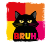 BRUH Cat Neon Portrait