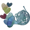 Heartnote Horn with Colourful Hearts