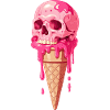 Pink Skull Eiscreme