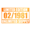 45th Anniversary Limited Edition - ꝏ Supply 02/1981