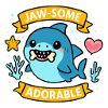 Jaw-Some Adorable Shark Cartoon