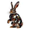 Armoured Rabbit Steampunk Hero
