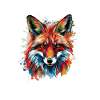Tête de renard aquarelle
