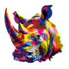 Rhinocéros Animal Pop Art