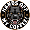 Away from my coffee angry dog