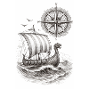 Compass Viking Sailing Ship