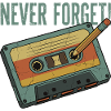N’oublier jamais – Design rétro cassette & crayon