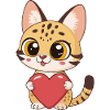 Adorable Red Heart Kitten