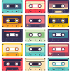 Cassettes Pop Art Pattern