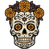 Vibrant DiaMuertos motif