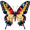 Schöner Bunter Schmetterling Frühling Motiv