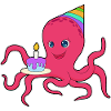 Gâteau d’anniversaire pieuvre