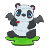 Panda Halloween Bat