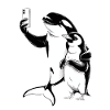 Orca und Robbe