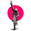 Motocross Peace Sign Neon Pink