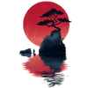 Red Zen Sunset Island