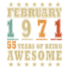 55e anniversaire février 1971 Millésime