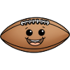 Smiling Cuddly Ball Cartoon Football