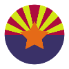 Arizona round flag