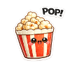 Kawaii Popcorn Lächel-Design