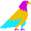 Farbenfroher abstrakter Adler