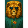 Elegant and refined lion