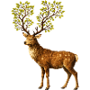 Hirsch mit Baumgeweih – Naturgeist des Waldes