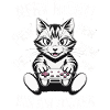 Courage Not I Gaming Cat Design