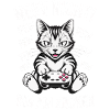 Courage Not I Gaming Cat Design