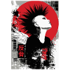 Punk Frau Rebellischer Geist Kanji