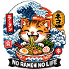 Ramen Cat Wave off Kanagawa