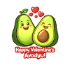 Sweet Avocados Valentine's Day Avodyu Cartoon