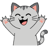 Happy Cat Paws Cheers (Pointed Claws)
