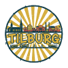 Tilburg City Skyline Retro Sunset Badge