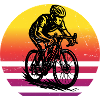 Minimalist road bike motif