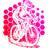 Minimalist road bike motif