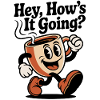 Running Coffee Mug Mascot