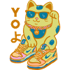 Chat Kawaii Sneakerhead Bling