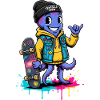 Tentacle Skate Crew Cartoon
