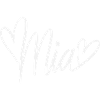 Mia Namendesign mit Herzen