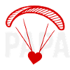 Dad Paraglider with Heart
