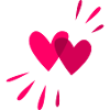 Two hearts to match Valentine's Day