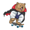 Bear Halloween Skateboard