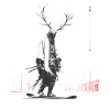 Waldgeist mit Geweihbaum