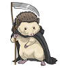 Hedgehog Halloween Grim Reaper