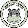 Hippo Love Hippo Logo Badge